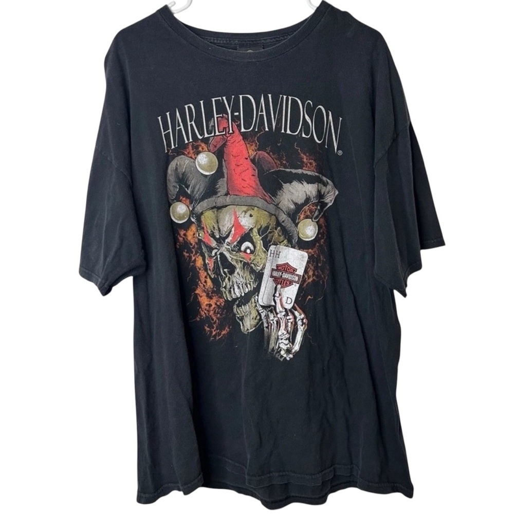 Harley Davidson Skull Pattern Eagle Pattern‎ Motorcycle Bike T-shirt 2XL